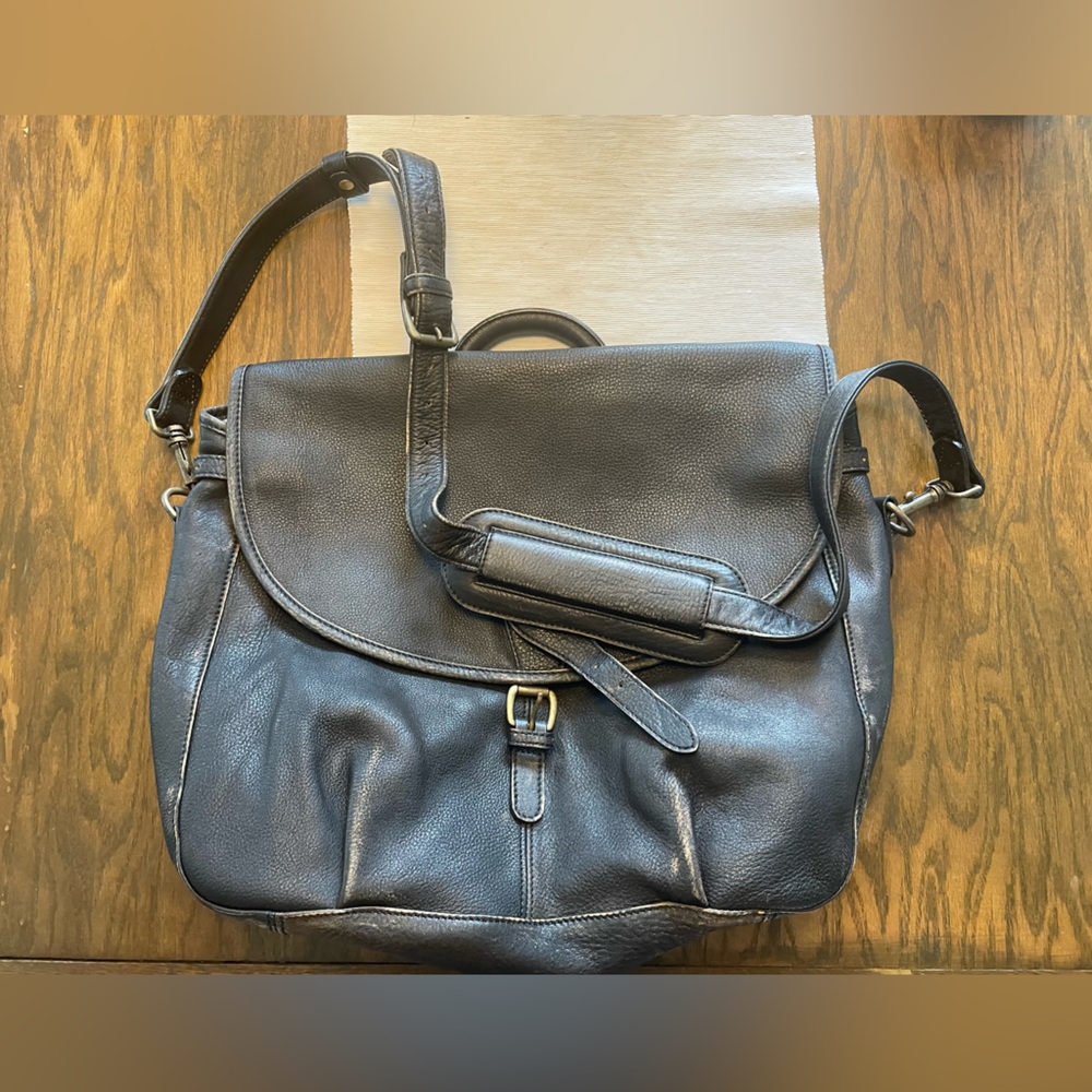 The Territory Ahead Black Leather Messanger Bag